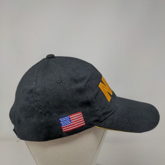 NRA Strapback Hat Black One Size Adjustable Embroidered Patriotic 6 Panel - Picture 4 of 7
